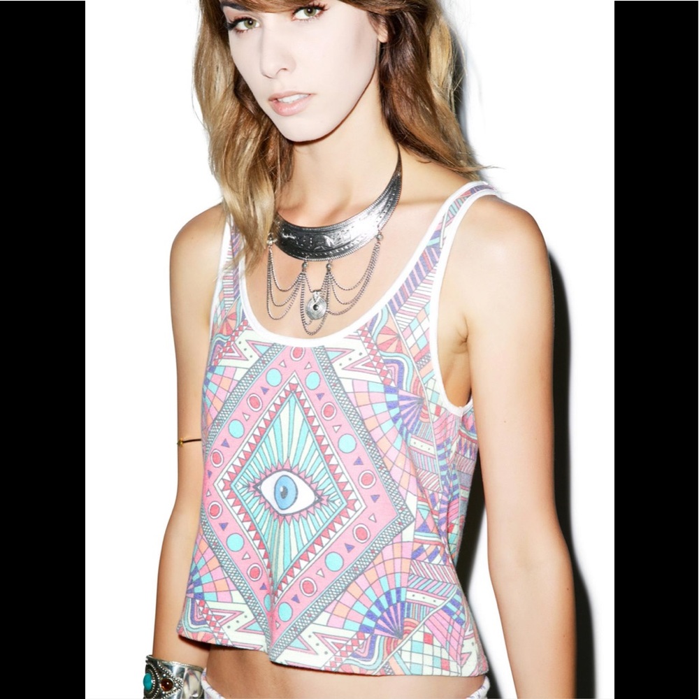 Wild fox Evil Eye Cropped Tank